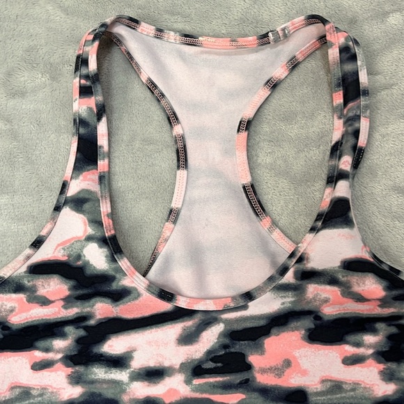 Lululemon cool racer back pink and black tank - Picture 2 of 6